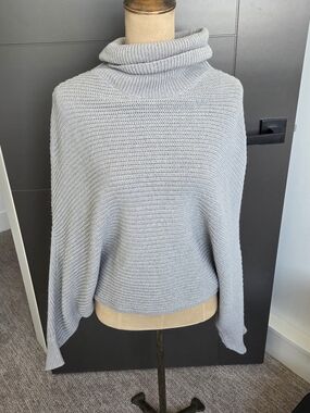 Eco By Design Light Gray Turtleneck Knit Sweater